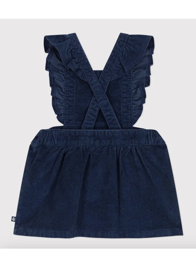 Velours Kleedje - Navy - Petit Bateau