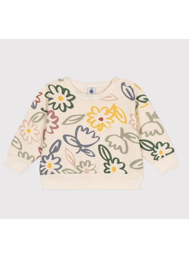 Sweatshirt Baby - Flowers - Petit Bateau