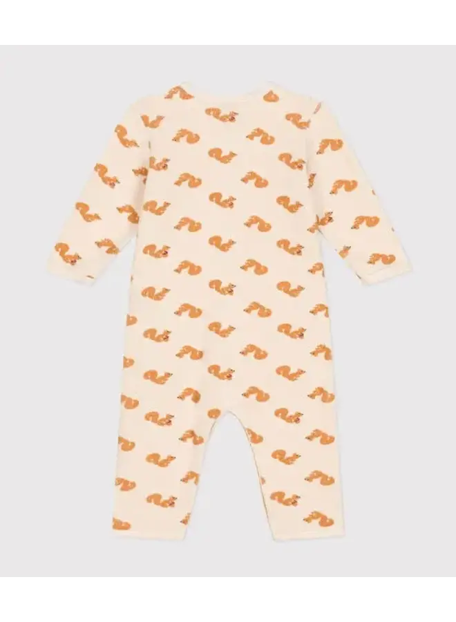 Badstoffen Pyjama zonder voetjes - Eekhoorntjes - Petit Bateau