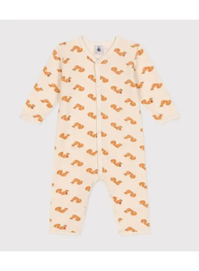 Badstoffen Pyjama zonder voetjes - Eekhoorntjes - Petit Bateau