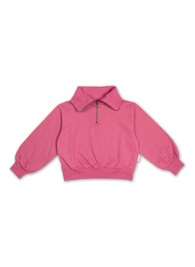 Zipper Sweater  − Red Violet - Petit Blush