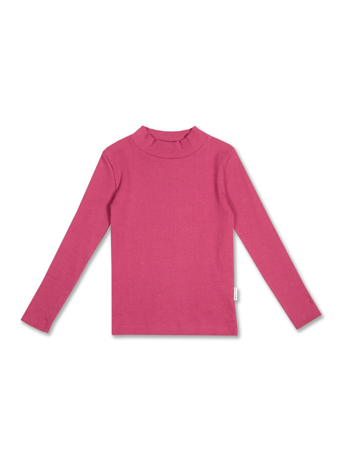 Rib Turtle Neck − Red Violet - Petit Blush