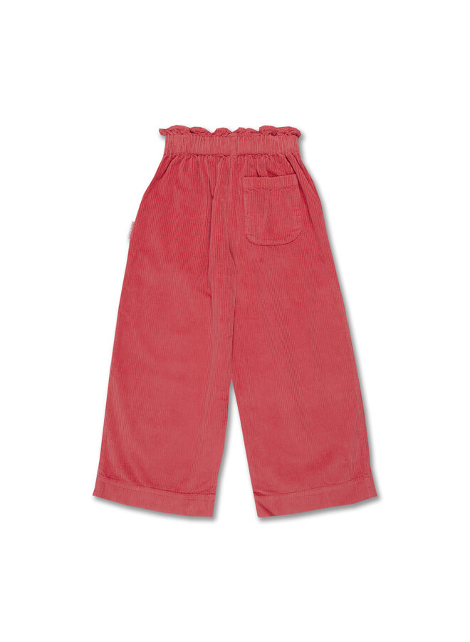 Wide Ruffle Pants  − Mineral Red  - Petit Blush