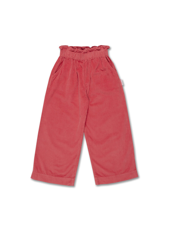 Wide Ruffle Pants  − Mineral Red  - Petit Blush