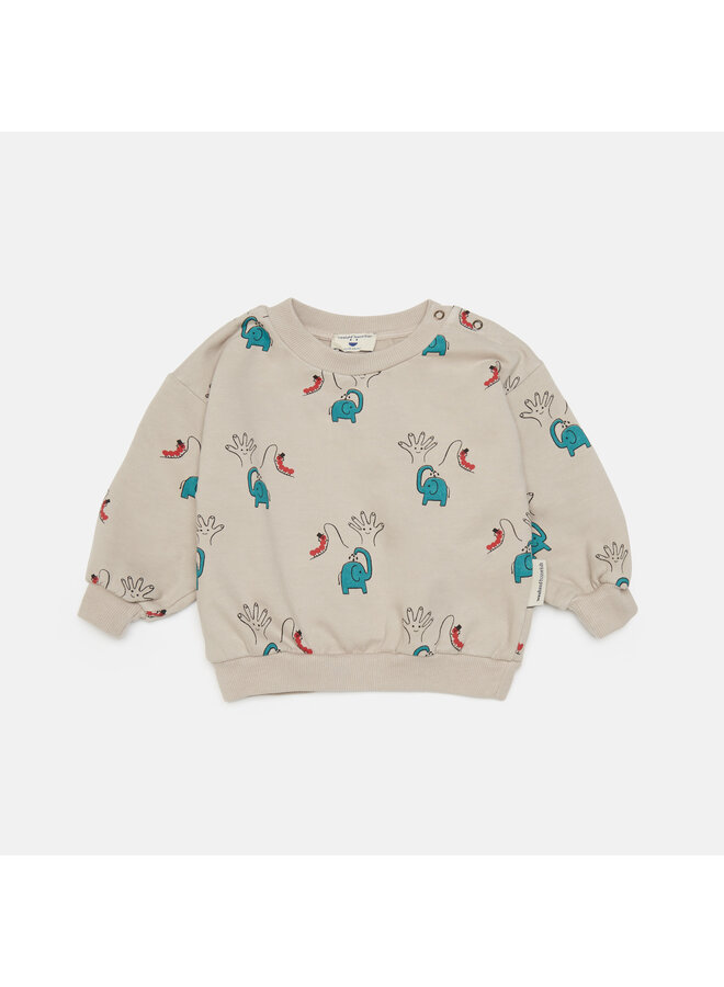 Elephant all over baby sweatshirt - Topo- Weekend House Kids