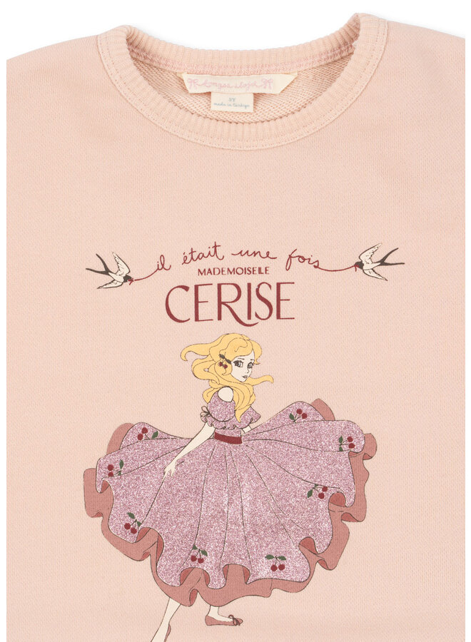 Lou Glitter Sweatshirt - Cameo Rose - Konges Slojd