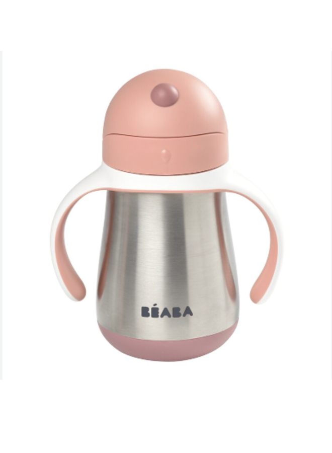 RVS rietjesbeker 250ml - Old Pink - Beaba