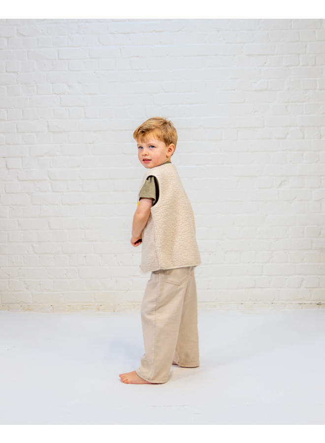 Little Teddy Moon Vest - Ecru - Elle & Rapha