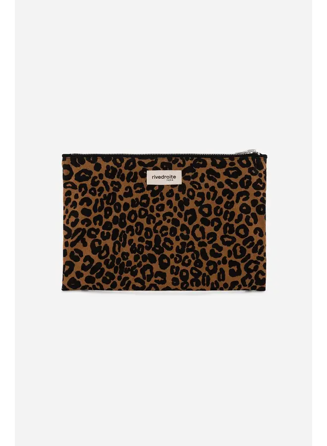 Pouch Barbette - Coton recyclé Léopard - Rive Droite