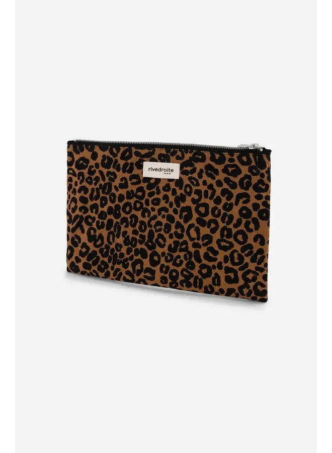 Pouch Barbette - Coton recyclé Léopard - Rive Droite