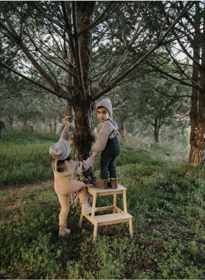 Granny Teddy Footless - Dark Grey - Silly Silas