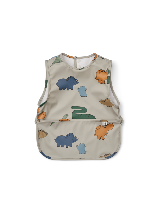 Bria Bib - Dinosaurs / Mist - Liewood