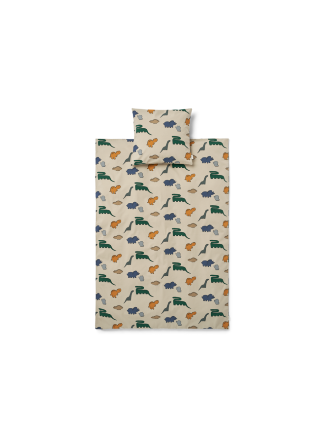 Carl Adult Printed Bedding - Dino/Mist - Liewood