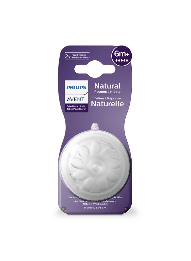 Natural 3.0 Zuigspeen 6M+ 5 gaatjes - Set van 2 - Avent