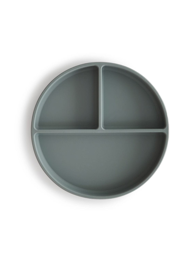 Siliconen bord met verdeelvakjes en zuignap - Dried Thyme - Mushie