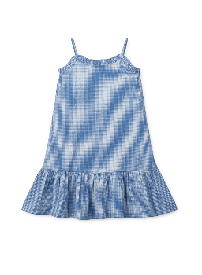 Sophia Check Seersucker Dress - Check Riverside / Crisp white - Liewood
