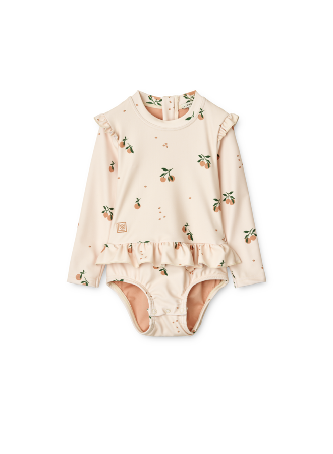 Sille Baby Printed Swimsuit - Peach / Sea shell - Liewood
