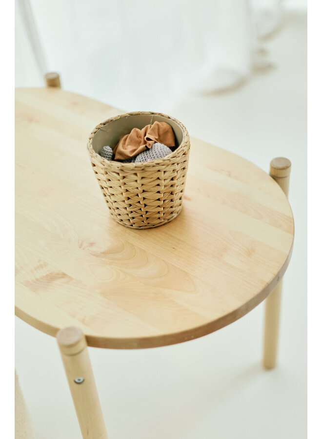 Teddy Wieg Ecru + Kindertafel - Childhome