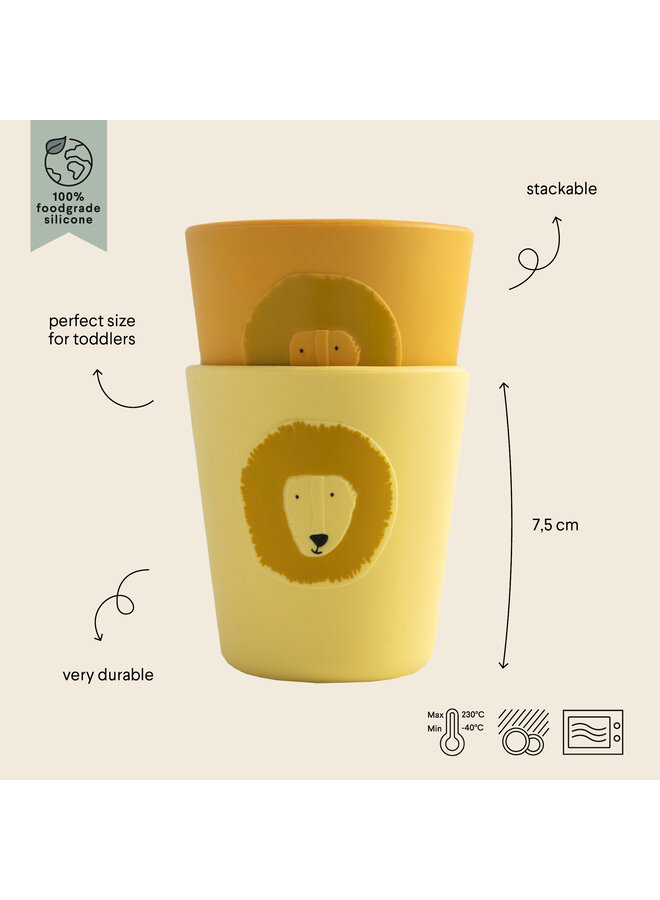 Silicone beker 2-pack - Mr Lion - Trixie