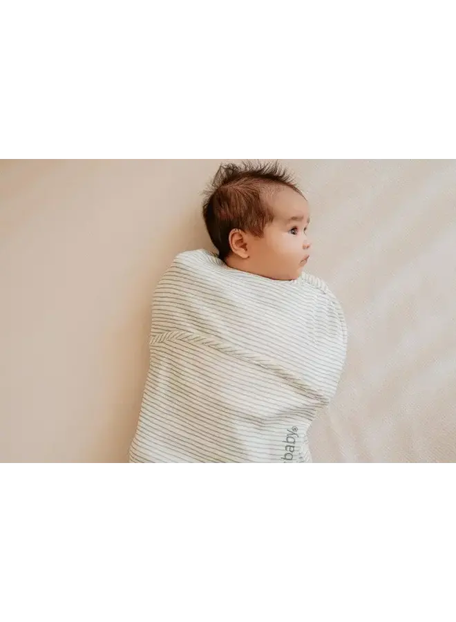 Inbakerslaapzak Piep 0-3M - Cotton - Green Stripes - Puckababy