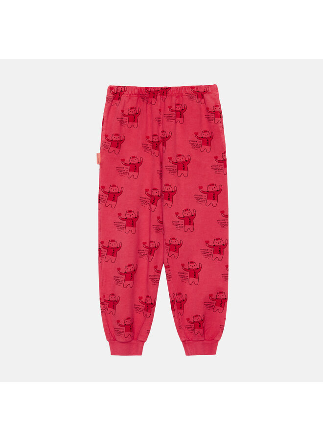 Red Cat All Over Sweatpants - Red - Weekend House Kids