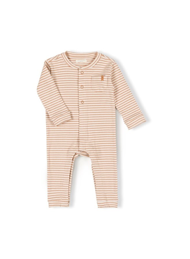 Tof Onesie - Caramel Stripe - Nixnut
