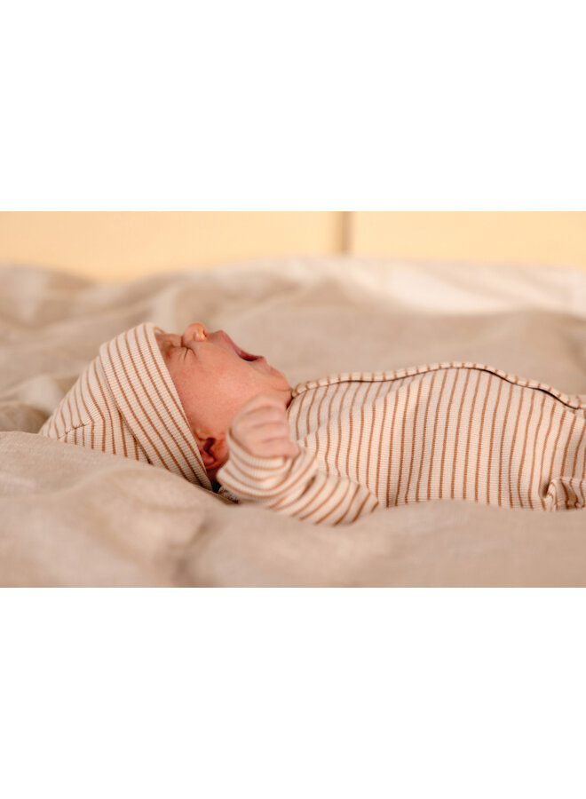 Tof Onesie - Caramel Stripe - Nixnut