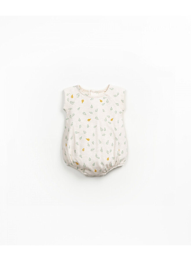 Printed Rib Jumpsuit - Pears - Play Up