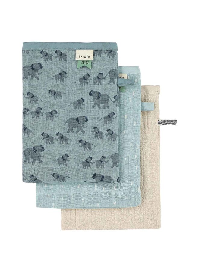 Tetra Washandjes 3 Stuks - Enchanting Elephant - Trixie