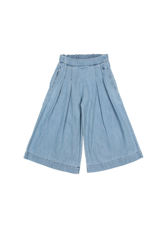 Denim Wide Pants - Denim - Buho