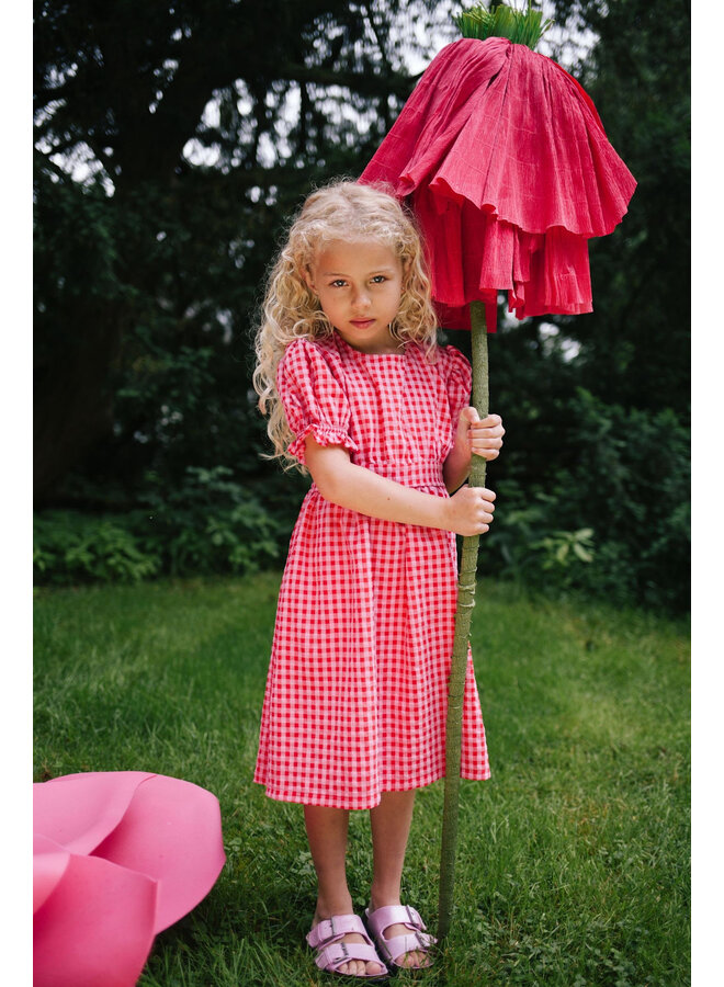 Silly Checked Dress Sunny Red - Daily Brat