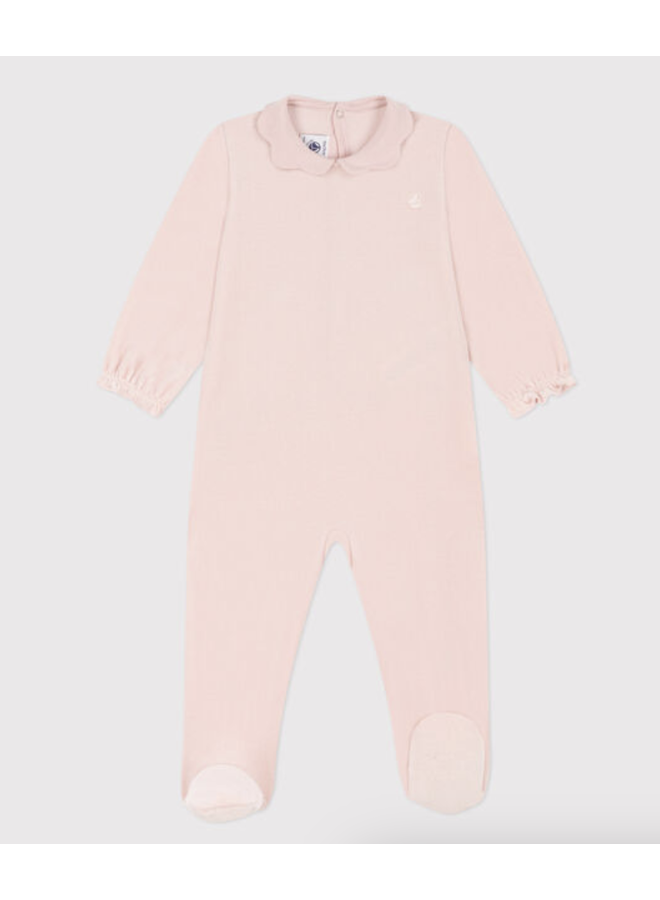 Fluwelen Babypyjama - Rose - Petit Bateau