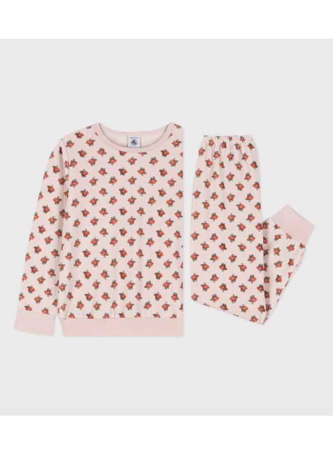 Junior Fluwelen Pyjama - Flowers - Petit Bateau