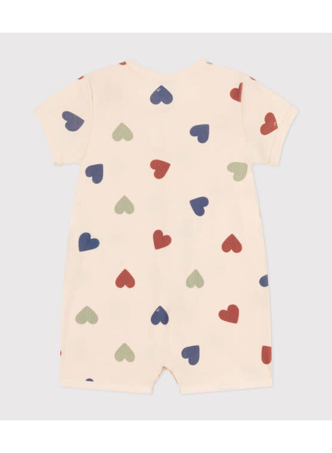 Kort Kruippakje - Color Hearts - Petit Bateau