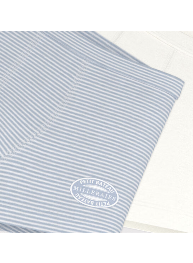 Set 2 boxers - Stripes Blue - Petit Bateau