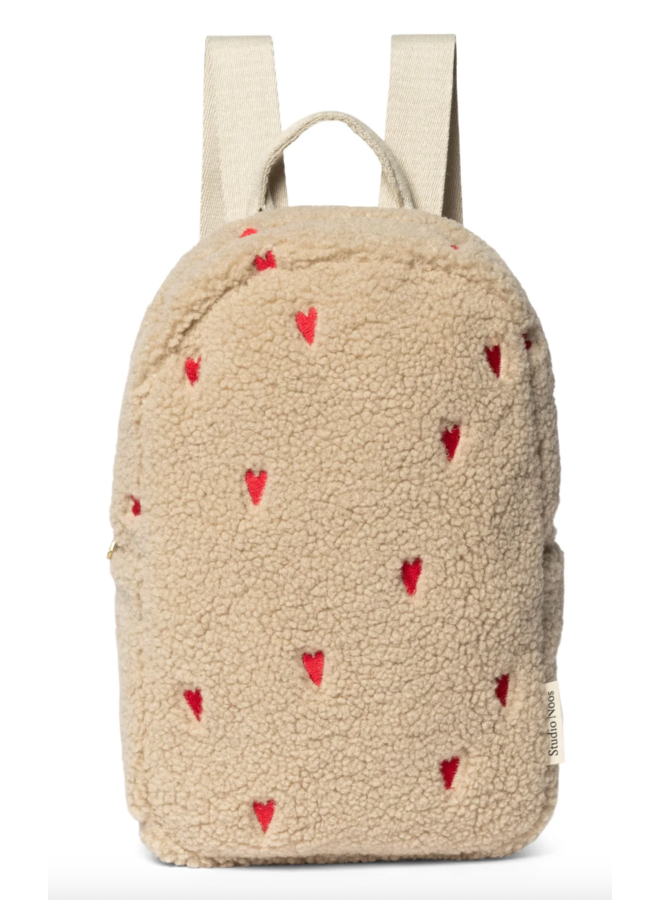 Mini Teddy Rugzakje - Ecru Hearts - Studio Noos