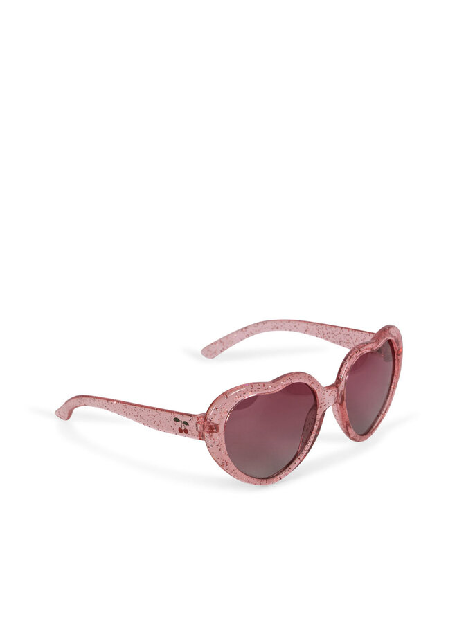 Sunglasses Junior Heart - Cherry Glitter - Konges Slojd