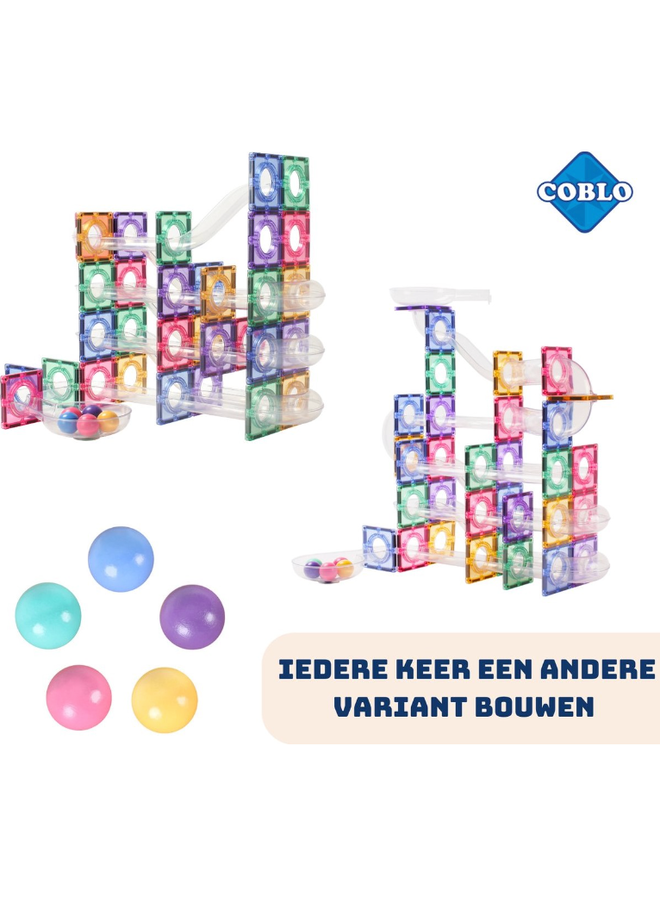 Knikkerbaan - Pastel 100 st. - Coblo