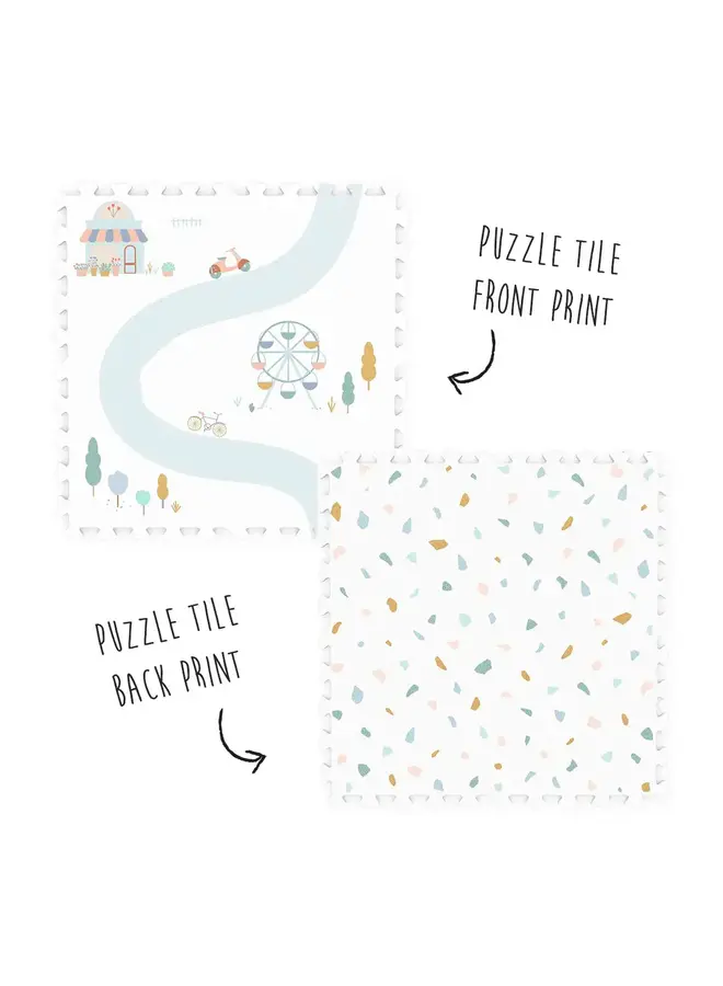 Tiloo Puzzelmat - Village/Terrazzo - Play & Go