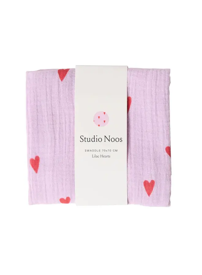 Tetradoek - 70x70 - Lilac Hearts - Studio Noos