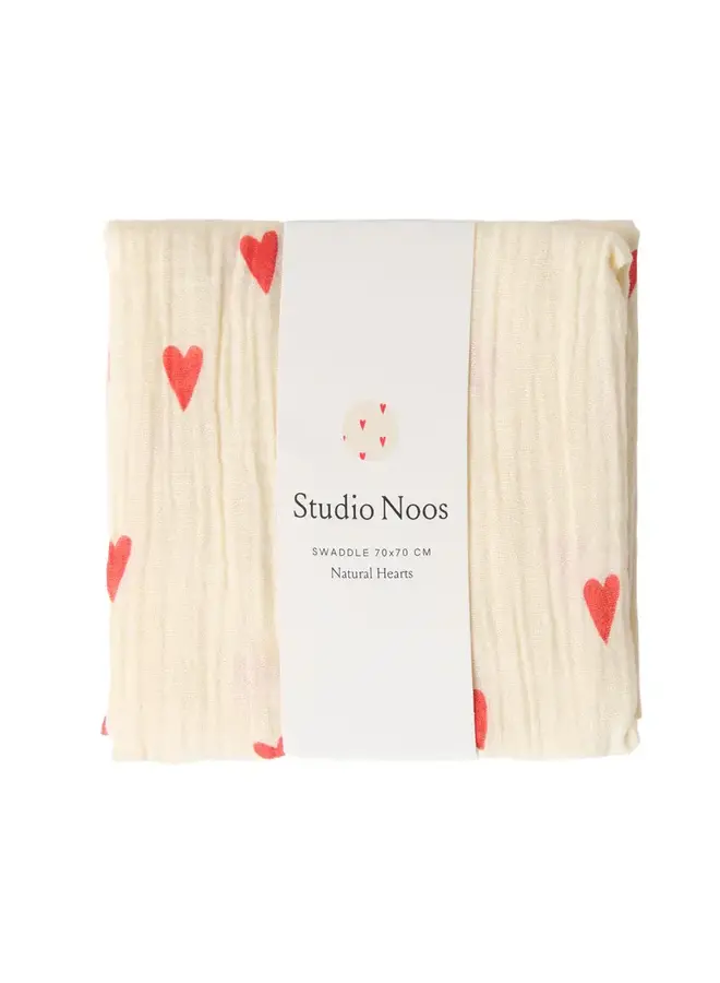 Tetradoek - 70x70 - Neutral Hearts Hearts - Studio Noos