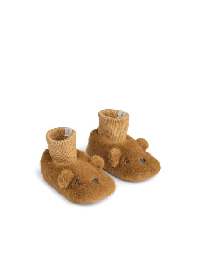 Beth Bear Plush Slipper - Golden caramel - Liewood