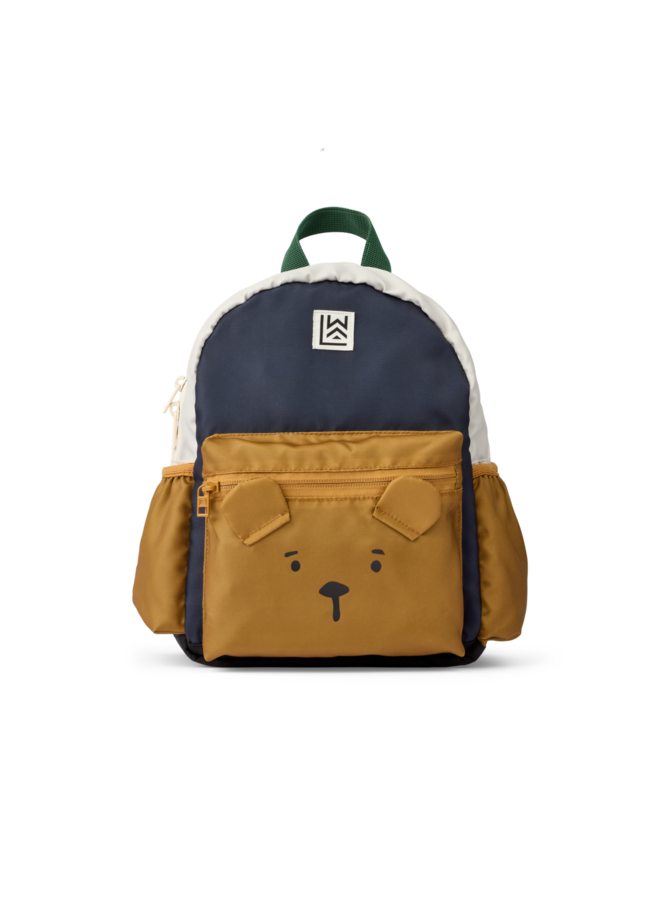 Andreas Bear Backpack - Classic navy multi mix - Liewood