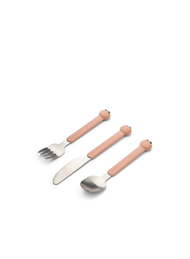 Tove Peach Cutlery Set - Peach / Pale tuscany multi mix - Liewood