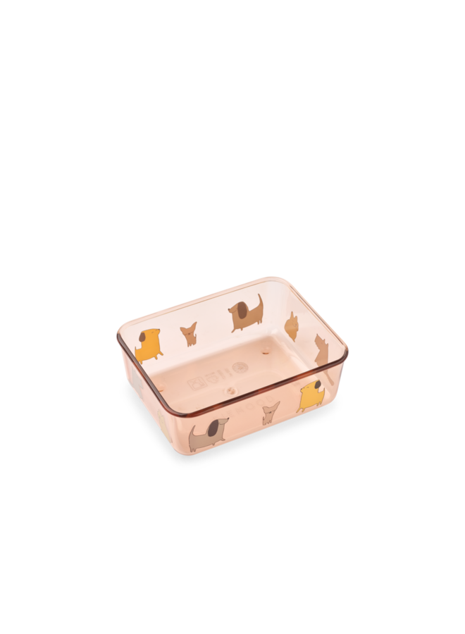 Ako Tritan Snack Box - Cats and Dogs / Sandy - Liewood