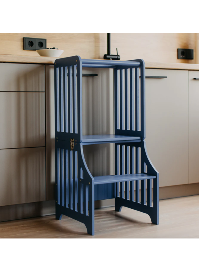 Leertoren/Bureau Opvouwbaar - Striped Blue - Duck Woodworks