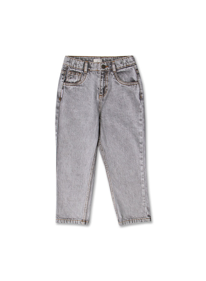 Baggy Fit Jeans  - Washed Light Grey - Petit Blush