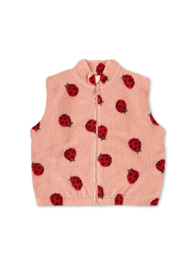 Jody Teddy Vest - Ladybug Pink - Konges Slojd
