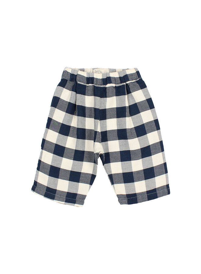 Gingham Pants - Navy - Buho