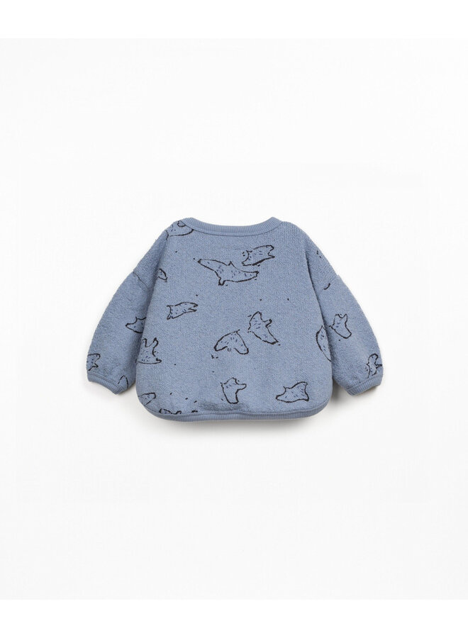 Printed Jersey Sweater - Watercolor - Play Up